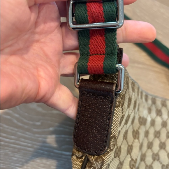 Gucci Beige and Brown GG Pattern Messenger Bag - Picture 5 of 13